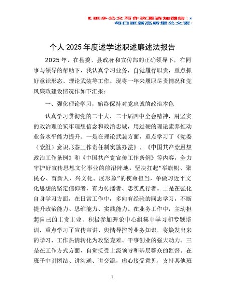 个人2025年度述学述职述廉述法报告